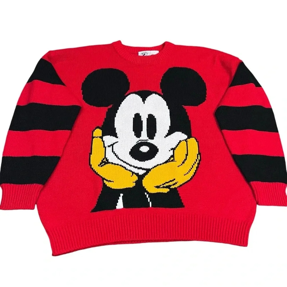 Vintage Mickey & Co Knit Disney Mickey Mouse Crew Sweater 3X